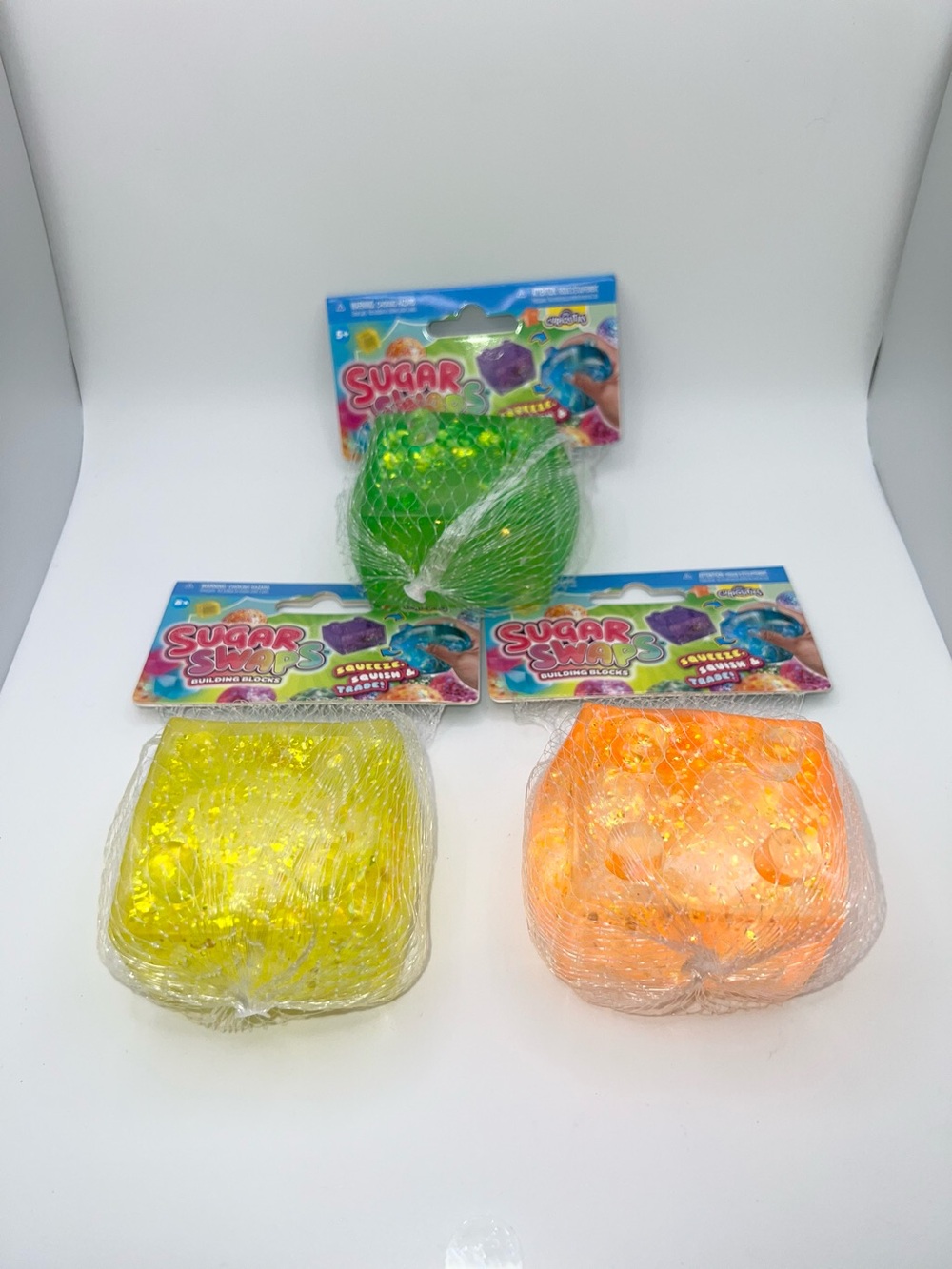 Sugar swaps glitter cube viral squishy bundle of 3 new squeeze toy